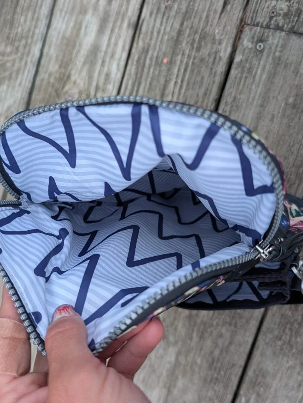 Lululemon Athletica Party Om Floral Black & MultiPrint Convertible Crossbody Bag